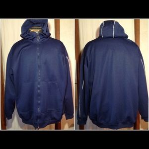 Men's Athletic Works Hooded Track Jogger Jacket